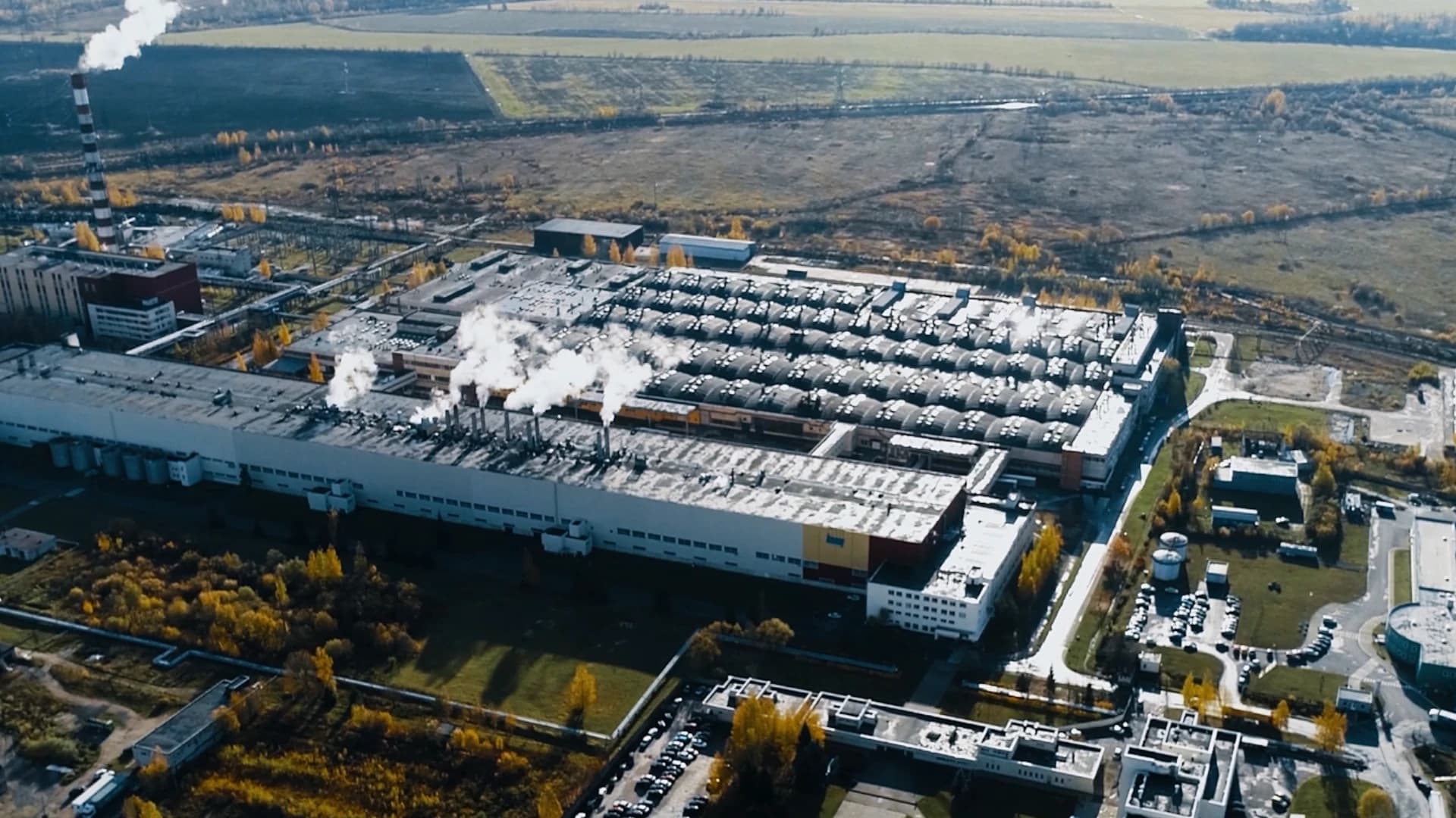 Производственная площадка KNAUF PETROBOARD с высоты